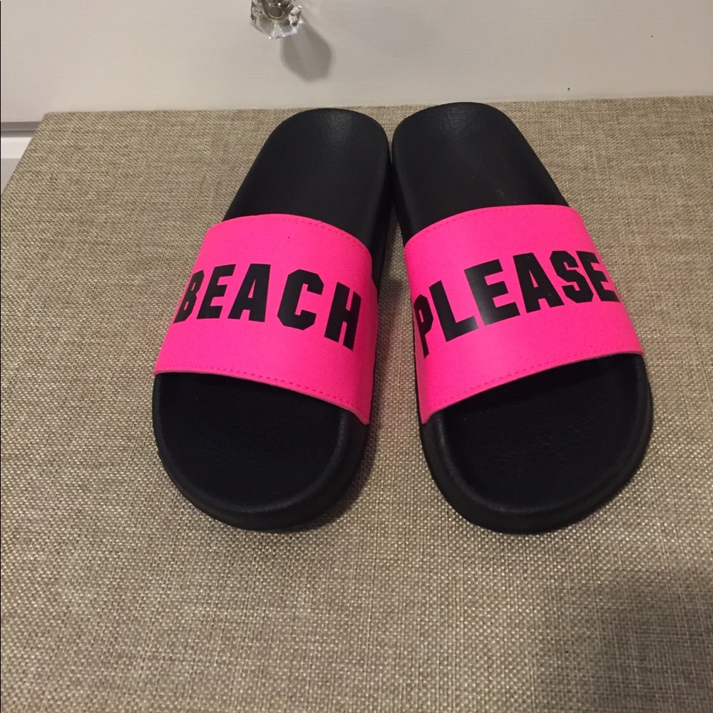 PINK victoria's secret "beach please" slides