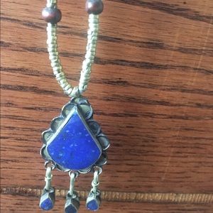 Madewell unique blue stone necklace