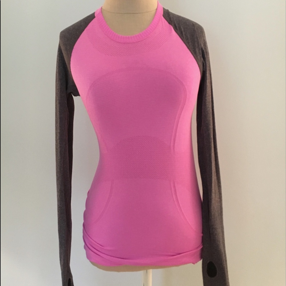 NWOT Pink and Grey Long Sleeve lululemon