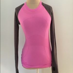 NWOT Pink and Grey Long Sleeve lululemon