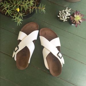 White Birkis by Birkenstock