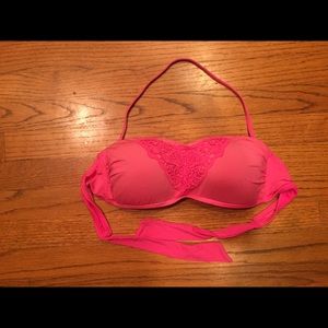 Kenneth Cole bright pink bathing suit top