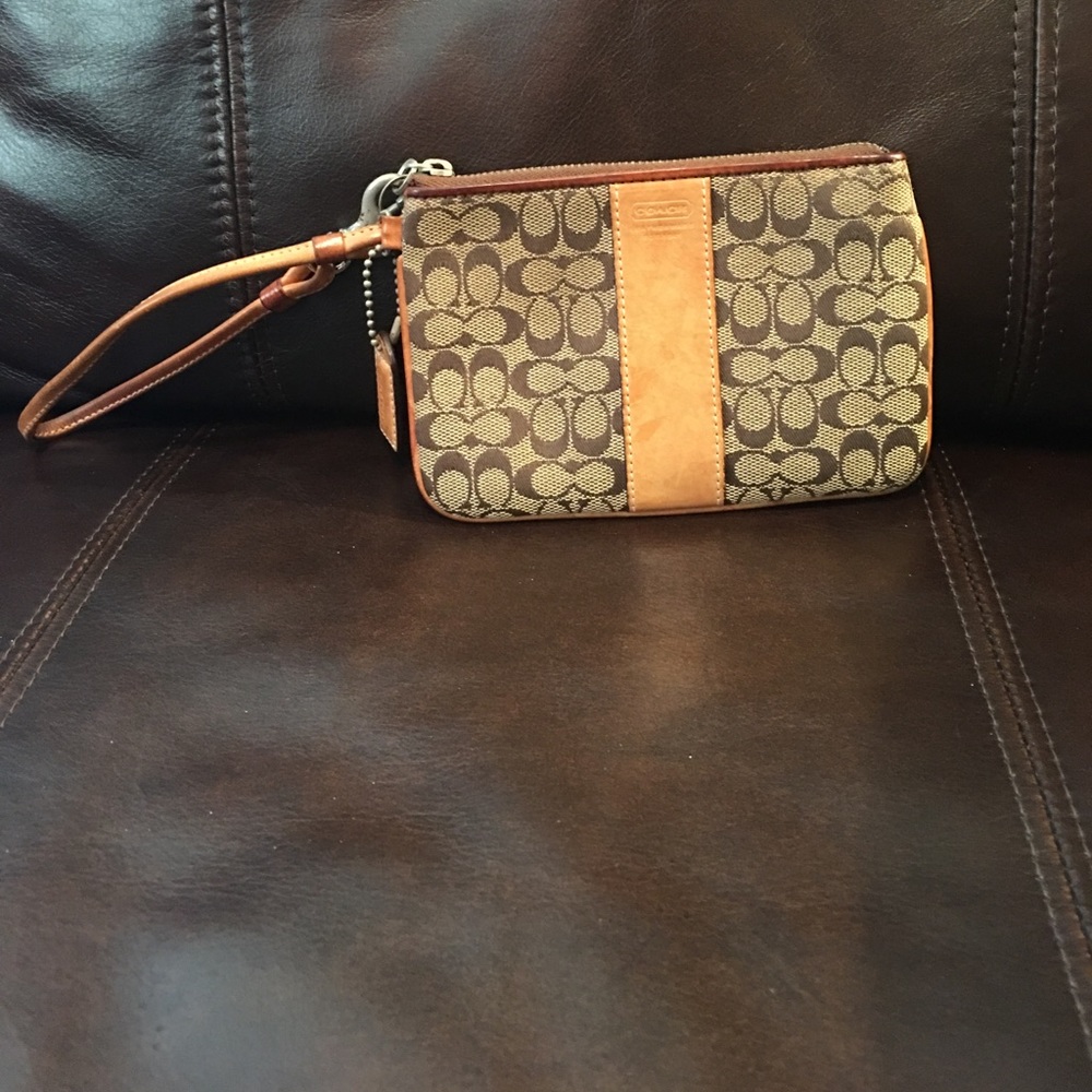 Coach Tan Wristlet