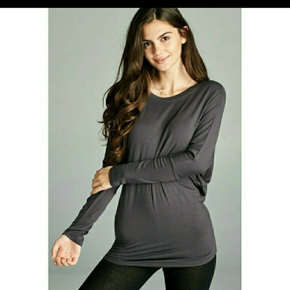 Charcoal gray dolman