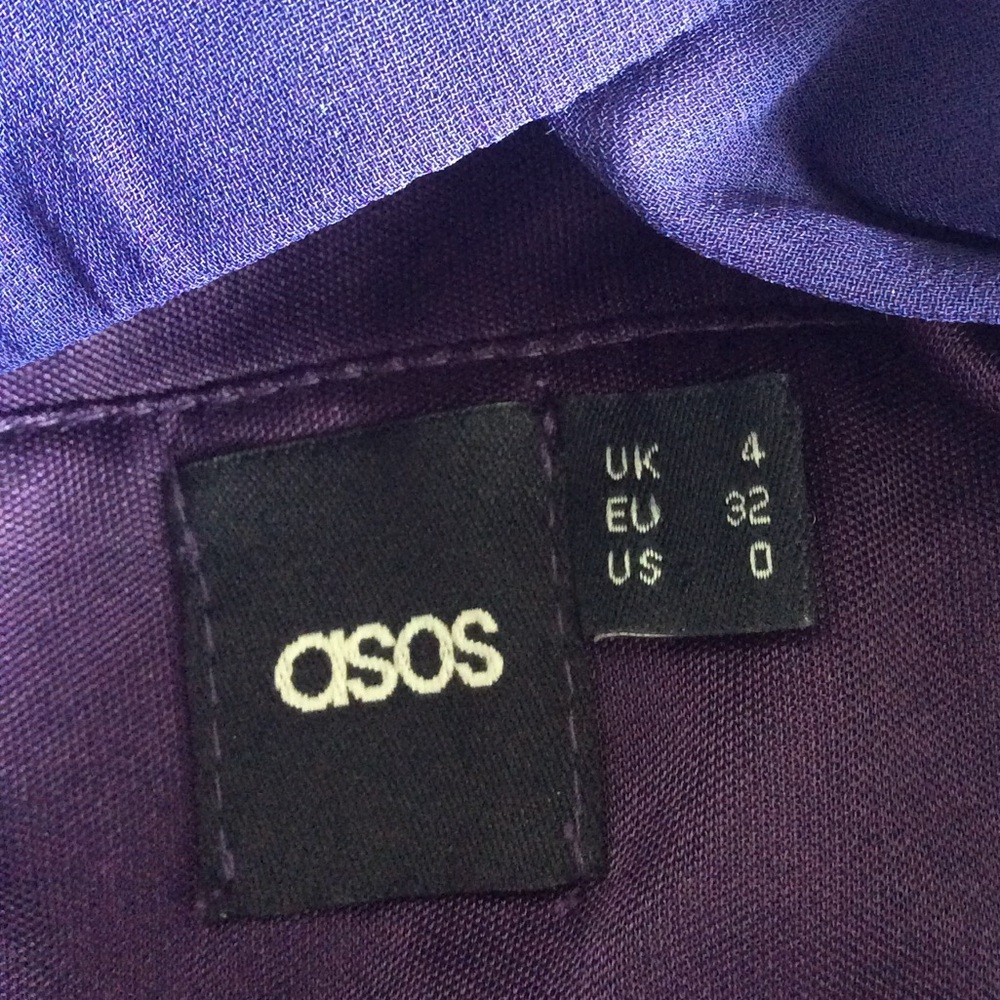 Purple ASOS Deep V Dress - Picture 7 of 8