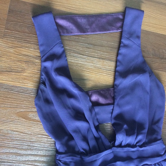 Purple ASOS Deep V Dress - Picture 3 of 8