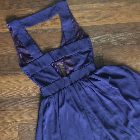 Purple ASOS Deep V Dress - Picture 5 of 8