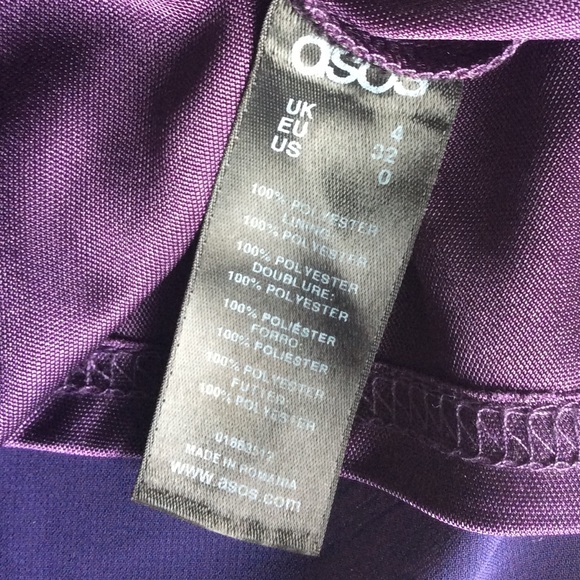 Purple ASOS Deep V Dress - Picture 8 of 8