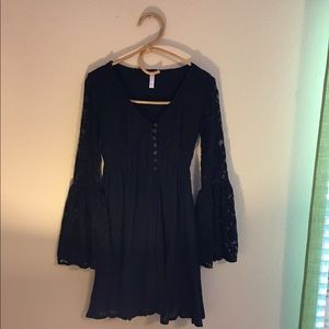Xhilaration black bell sleeve dress