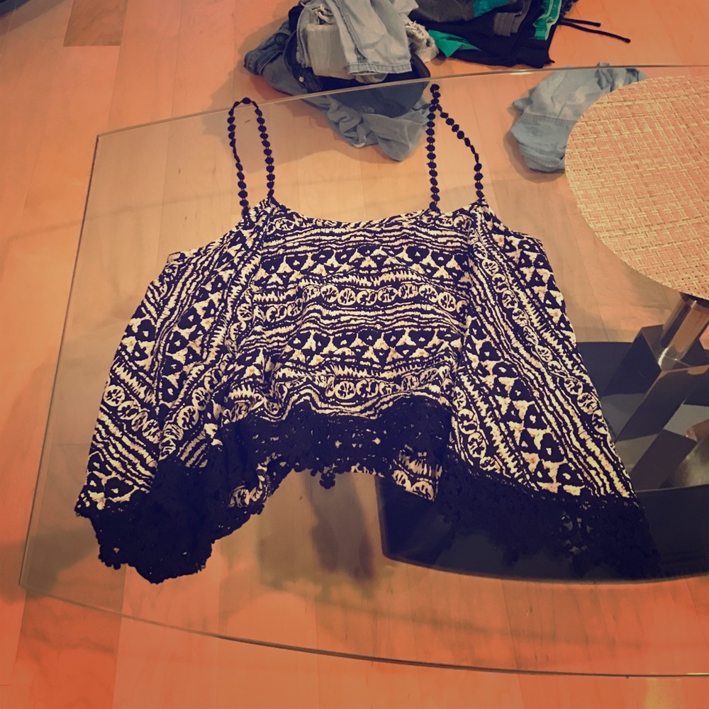 Black and cream blouse from LF!