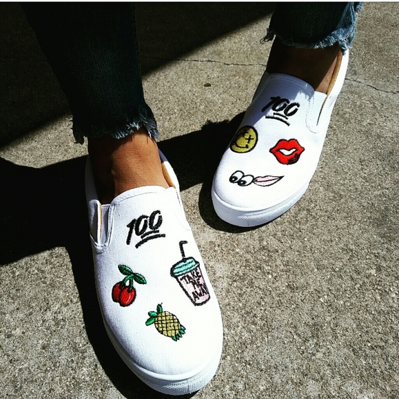 //The Iggy// White patch work Sneakers - Picture 4 of 4