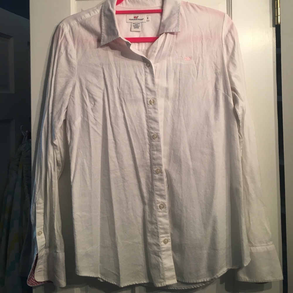 Vineyard Vines Solid Oxford Whale Shirt