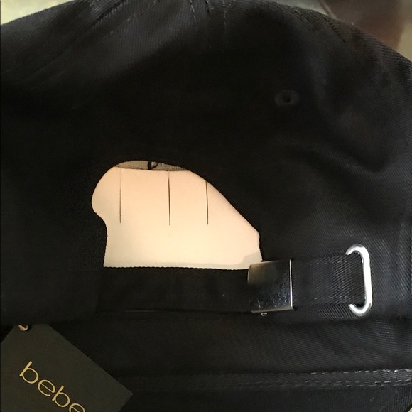 bebe LOGO RHINESTONE BASEBALL CAP Black - Picture 3 of 3