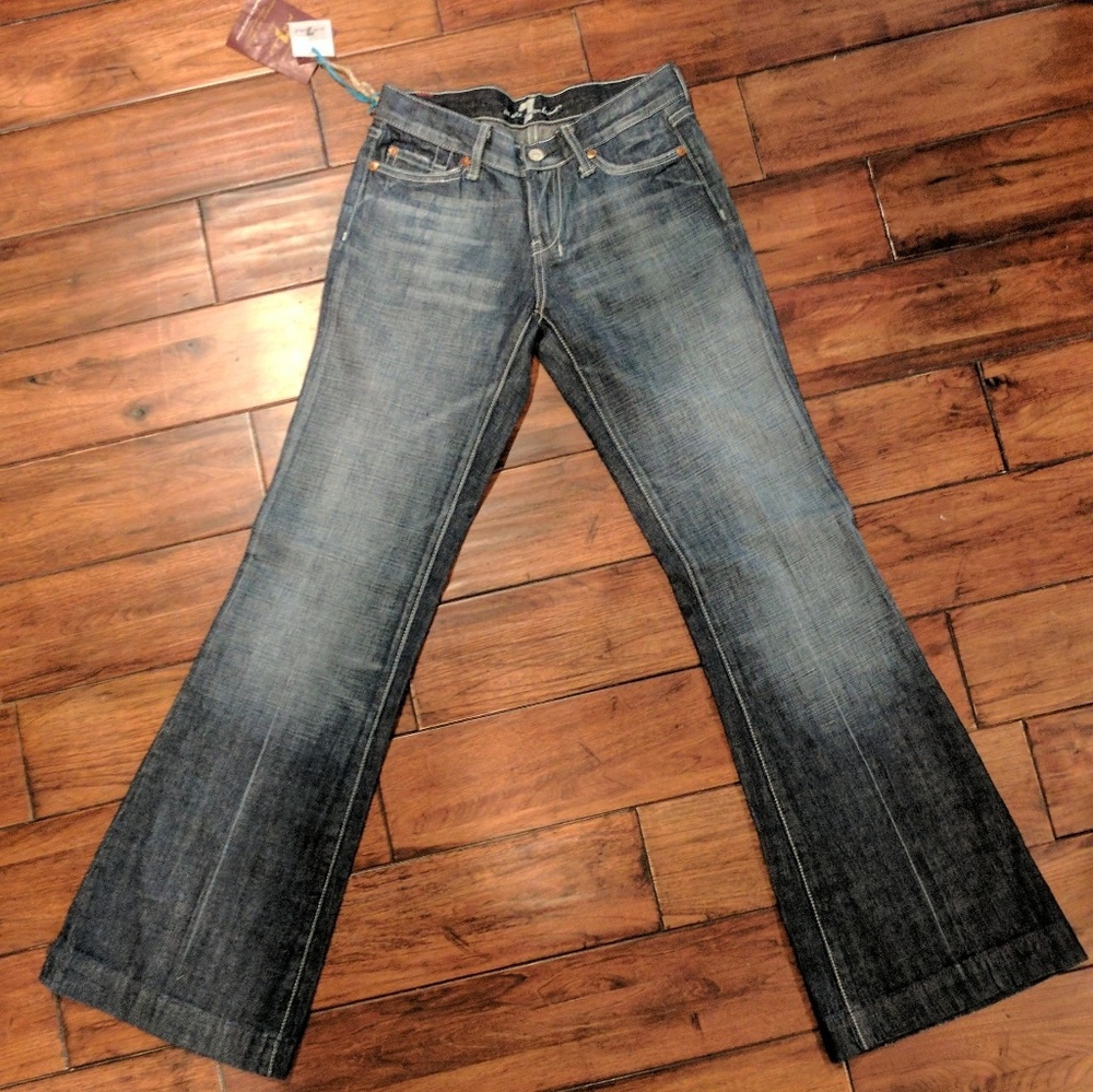 NWT For All Mankind Dojo Flares w/ Swarovski