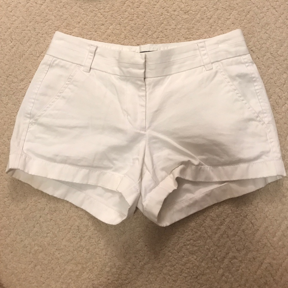 J. Crew White Chino Shorts