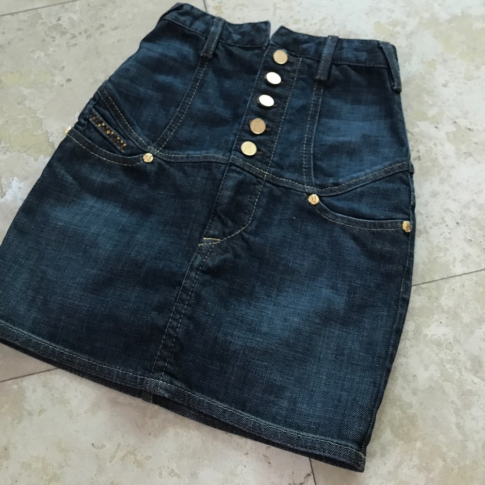 Marciano High Waisted Jean Skirt