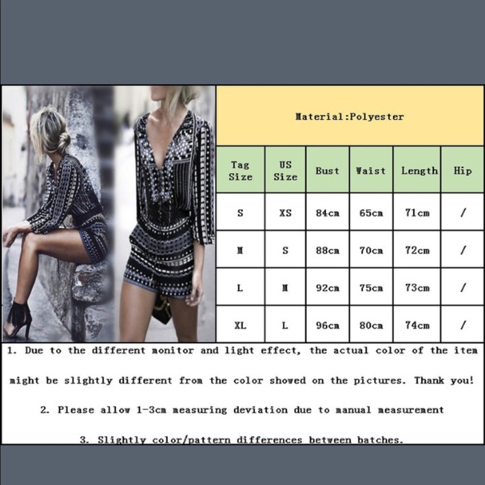 Gorgeous elegant romper us M - Picture 7 of 8