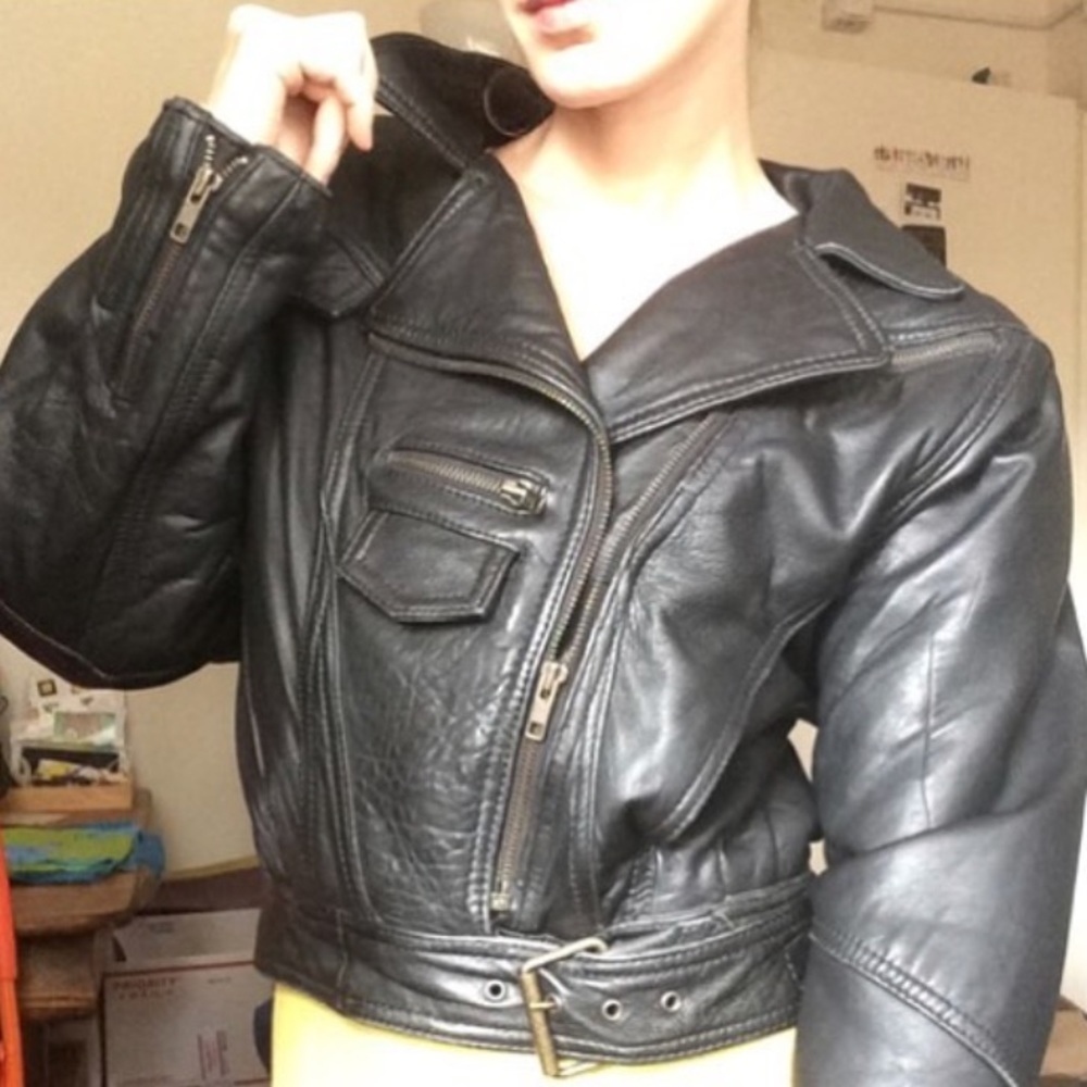 VTG Forenza leather motorcycle jacket vintage 80s