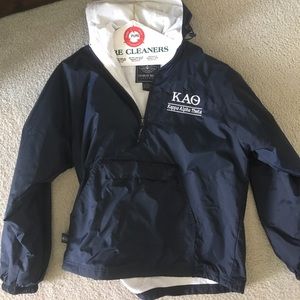 Kappa Alpha Theta navy blue rain coat