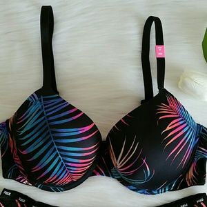 Victoria's Secret PINK Super Push-Up Bra - Black, Styles 36D 38C 38DD 40B 40C 40D 40DD (New With Tags)