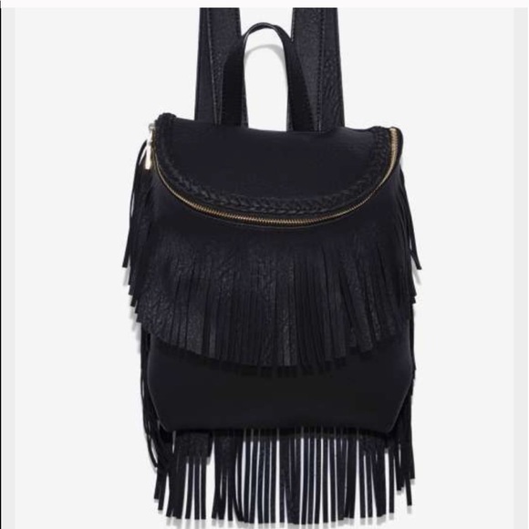Blush With Fate Fringe Backpack - Black - Picture 1 of 4