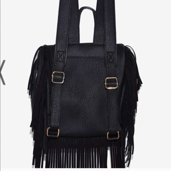 Blush With Fate Fringe Backpack - Black - Picture 2 of 4