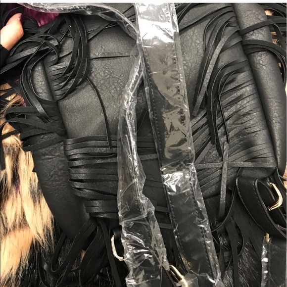 Blush With Fate Fringe Backpack - Black - Picture 4 of 4