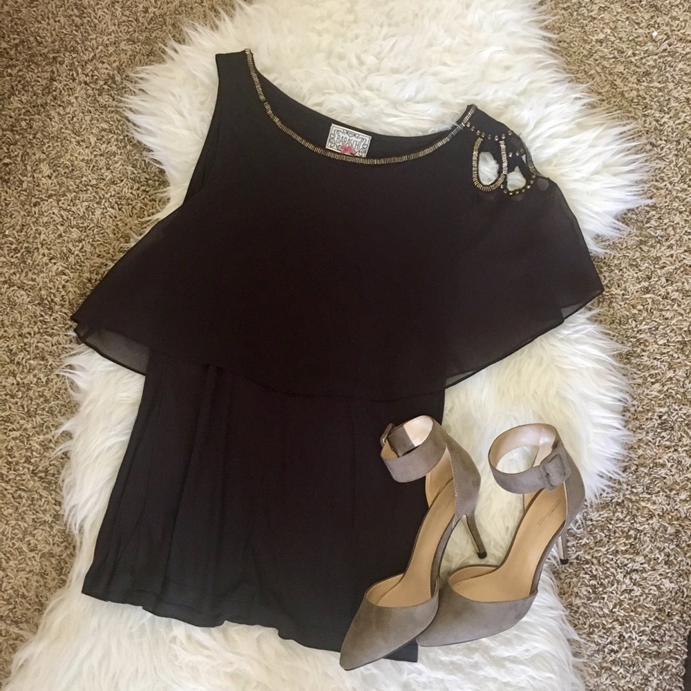 Beaded Frilled layered Top