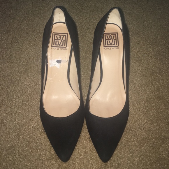 Pour la Victoire Shoes - Pour la Victoire black suede heels