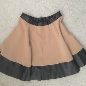 AKIRA A-Line skirt with black leather