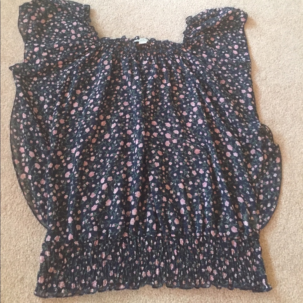Sheer Flowered Top
