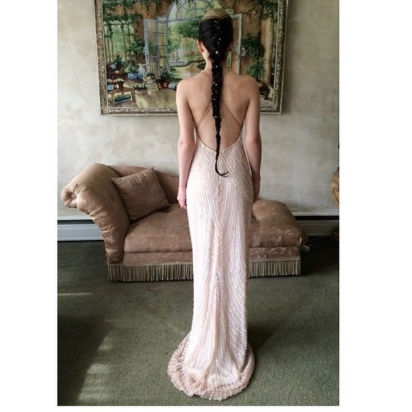 Champagne/Pale Pink Scala Formal/Prom Dress - Picture 2 of 4