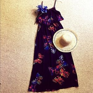 BLACK BUTTERFLY Maxi Dress (NWOT)