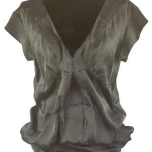 Distressed Black Silk Chloe Top
