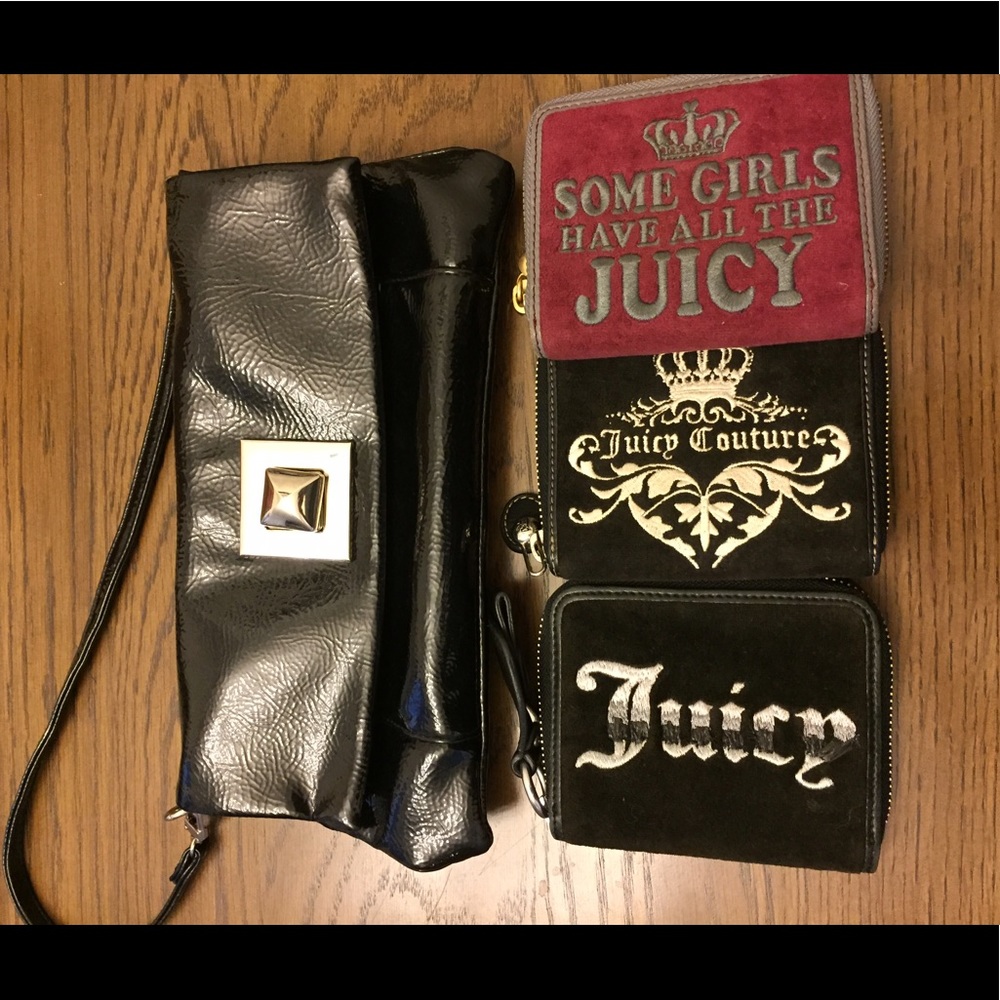 Juicy couture coin purses and Kenneth cole clutch