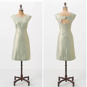 Anthropologie Maeve sz 2 petit Green cutout dress