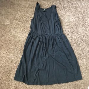 Navy midi shift dress