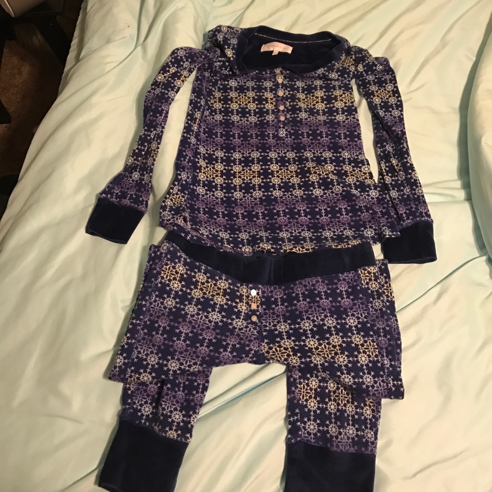 Victoria's Secret snow flake long Johns pajamas