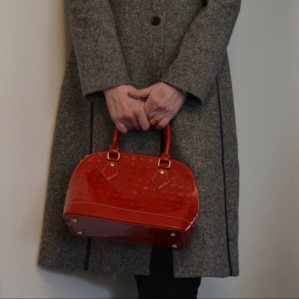 Arcadia Red Patent Leather Satchel