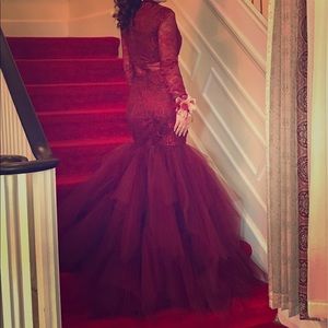 Burgundy prom dress