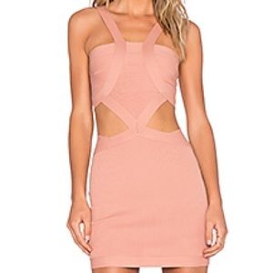 NBD blush cutout mini dress size XS