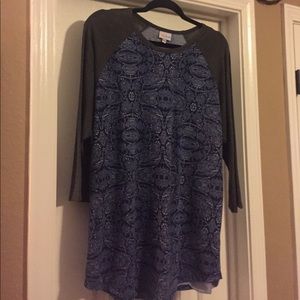 Lularoe 2xl Randy Blue White Design