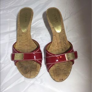 Red Guess slip-on
