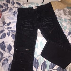 Smoke rise  biker balmain jeans