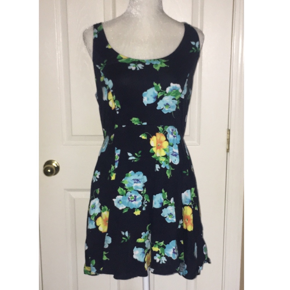 Flirty & Floral Navy Blue Aeropostale Summer Dress