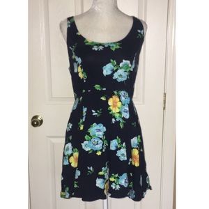 Flirty & Floral Navy Blue Aeropostale Summer Dress
