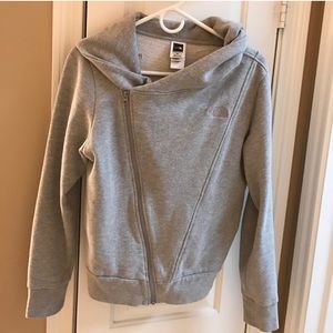 North Face zip hooded sweater