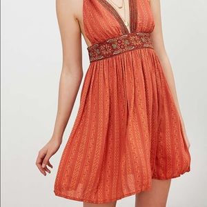 Urban Outfitters Ecote Gauze Halter Mini Dress