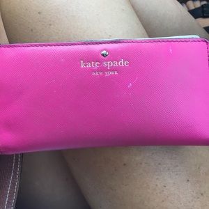 NOW $20! Bright pink Kate Spade wallet