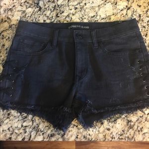 NWT Express Black Lace-Up Shorts, Size 6